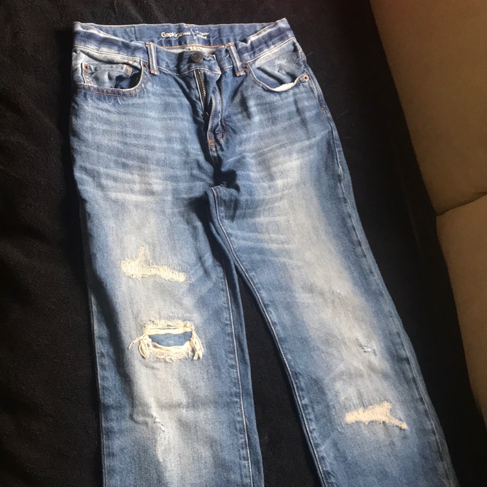 Gap- boys jeans-14 reg- distresses